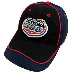 NASCAR Hat Daytona 500 49th Annual 2007 Lee Sports Blue Black Adjustable‎ Cap